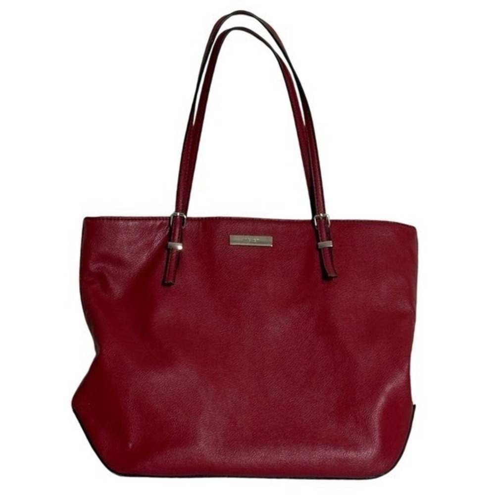 Nine West Leather Tote Bag Carryall Everyday Purse Office Computer Laptop Bag